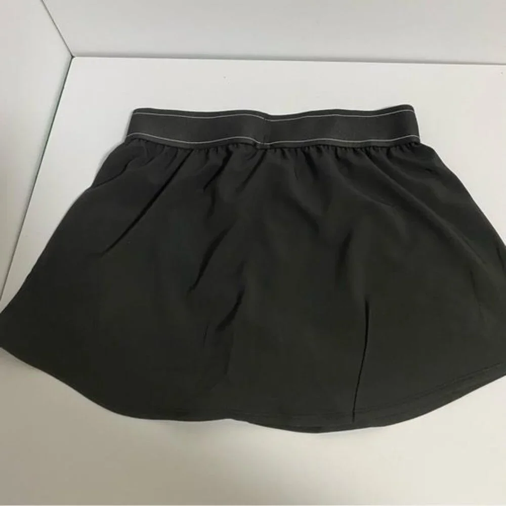 ALO Yoga Black Skirt Match Point Tennis Skort